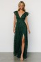 Baltic Born Alexa Embroidered Sequin Maxi Dress Dark Green | Clothing Embellished + Sequin