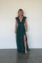 Baltic Born Alexa Embroidered Sequin Maxi Dress Dark Green | Clothing Embellished + Sequin