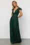 Baltic Born Alexa Embroidered Sequin Maxi Dress Dark Green | Clothing Embellished + Sequin