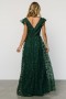 Baltic Born Alexa Embroidered Sequin Maxi Dress Dark Green | Clothing Embellished + Sequin