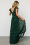 Baltic Born Alexa Embroidered Sequin Maxi Dress Dark Green | Clothing Embellished + Sequin