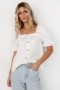 Baltic Born Dalian Embossed Top Off White | Clothing Blouses + Shirts