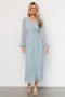 Baltic Born Devlyn Pleated Dress Dusty Blue Shimmer | Clothing Guest Dresses