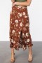 Baltic Born Fairchild Skirt Brown Floral | Clothing Skirts