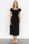 Baltic Born Jacie Smocked Midi Dress Black | Clothing Midi Dresses