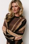 Baltic Born Leigh Sweater Dress Brown Multi Print | Clothing Sweater Dresses