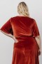 Baltic Born Meghan Velvet Wrap Maxi Dress Terracotta | Clothing Maxi Dresses