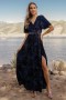 Baltic Born Uma Velvet Maxi Dress Navy | Clothing Guest Dresses
