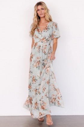 Baltic Born Ardley Maxi Dress Sage Floral | Clothing Guest Dresses