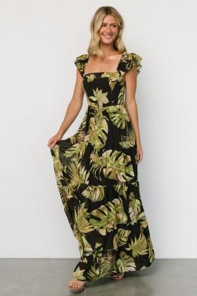 Baltic Born Encinitas Maxi Dress Tropical Green + Black | Clothing Maxi Dresses