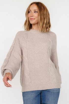 Baltic Born Lukas Cable Knit Sweater Natural | Clothing Sweaters