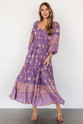 Baltic Born Trixie Dress Purple Multi | Clothing Maxi Dresses