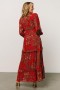  발틱 본 보우먼 딥 V 맥시 드레스 레드 멀티 | 의류 맥시 드레스