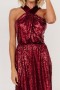  발틱 본 카이 스팽글 맥시 드레스 버건디 | 의류 장식 + 스팽글