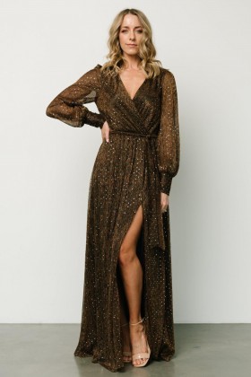  발틱 태생 아비게일 스파클 가운 브론즈 | 의류 장식 + 스팽글