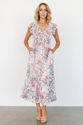  발틱 본 플로렌시아 드레스 블러쉬 + 세이지 | 의류 게스트 드레스