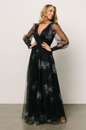  발틱 본 레이라 튤 맥시 드레스 네이비 멀티 | 의류 맥시 드레스