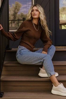  발틱 본 릴루 리브 니트 스웨터 브라운 | 의류 스웨터