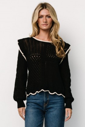  발틱 본 올레야 니트 스웨터 탑 블랙 | 의류 스웨터