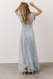  Baltic Born Annika Sequin Mesh Maxi Dress Dusty Blue | Vaatteet Maksimekot