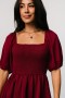  Baltic Born Ashbourne Tiered Dress Burgundinpunainen | Vaatteet Midi-mekot