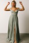  Baltic Born Bianca Lace Maxi Dress Dusty Sage | Clothing Guest Dresses
