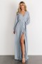  Baltic Born Breanne Faux Wrap Maxi Dress Vaaleansininen | Vaatteet Vierasmekot