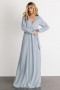  Baltic Born Breanne Faux Wrap Maxi Dress Vaaleansininen | Vaatteet Vierasmekot