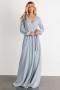  Baltic Born Breanne Faux Wrap Maxi Dress Vaaleansininen | Vaatteet Vierasmekot
