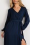  Baltic Born Breanne Faux Wrap Maxi Dress Navy | Clothing Guest Dresses