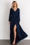  Baltic Born Breanne Faux Wrap Maxi Dress Navy | Clothing Guest Dresses