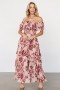  Baltic Born Carina Off Shoulder Maxi Dress Nude + Rose | Clothing Guest Dresses