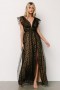  Baltic Born Caterina Tulle Maxi Dress Musta + Nude | Vaatteet Maksimekot
