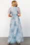  Baltic Born Cressida Tulle Maxi Dress Sininen + Luonnonvalkoinen Kukallinen | Vaatteet Vieraiden Mekot