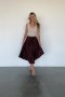 Baltic Born Demetria Pleated Midi Skirt Tummanruskea | Vaatteet Hameet