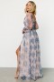  Baltic Born Desiree Tulle Maxi Dress Natural + Liuskekivi Kukkakuvio | Clothing Guest Dresses