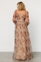  Baltic Born Desiree Tulle Maxi Dress Taupe Floral | Vaatteet Maximekot