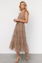  Baltic Born Emma Smocked Tulle Dress Taupe | Clothing Guest Dresses