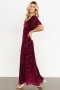  Baltic Born Everley Velvet Maxi Dress Mulberry | Vaatteet Maksimekot
