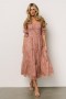  Baltic Born Fabian Jacquard Midi Dress Mauve + Gold | Vaatteet Midimekot