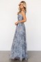  Baltic Born Kamila Tulle Maxi Dress Dusty Blue Floral | Clothing Guest Dresses