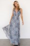  Baltic Born Kamila Tulle Maxi Dress Dusty Blue Floral | Clothing Guest Dresses
