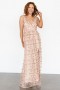  Baltic Born Kassia Applique Maxi Dress Nude + Pink | Clothing Guest Dresses