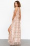  Baltic Born Kassia Applique Maxi Dress Nude + Pink | Clothing Guest Dresses
