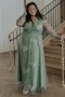  Baltic Born Layla Tulle Maxi Dress Dusty Green Floral | Vaatteet Maximekot