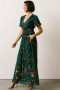  Baltic Born Leslie Velvet Maxi Dress, pronssi- ja jadevärinen | Clothing Guest Dresses