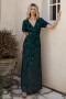  Baltic Born Leslie Velvet Maxi Dress, pronssi- ja jadevärinen | Clothing Guest Dresses