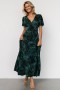  Baltic Born Leslie Velvet Maxi Dress Jade + Black | Vaatteet Maksimekot