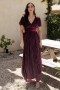  Baltic Born Leslie Velvet Maxi Dress Mulberry | Vaatteet Vieras Mekot