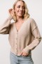  Baltic Born Milo Waffle Knit Cardigan Natural | Vaatteet Neuletakit